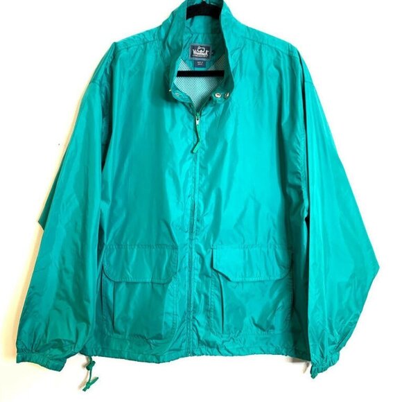 Vintage Woolrich Men L Windbreaker Jade Green - Picture 6 of 6